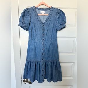 RACHEL PARCEL CHAMBRAY SHIRT DRESS